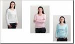 Женская футболка трикотажная с длинными рукавами 100% хлопок (ТМ LIANA) 211413RU