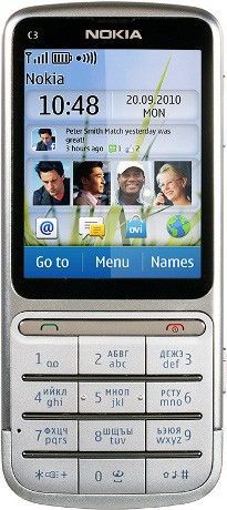 Мобильный телефон Nokia C3-01 Silver
