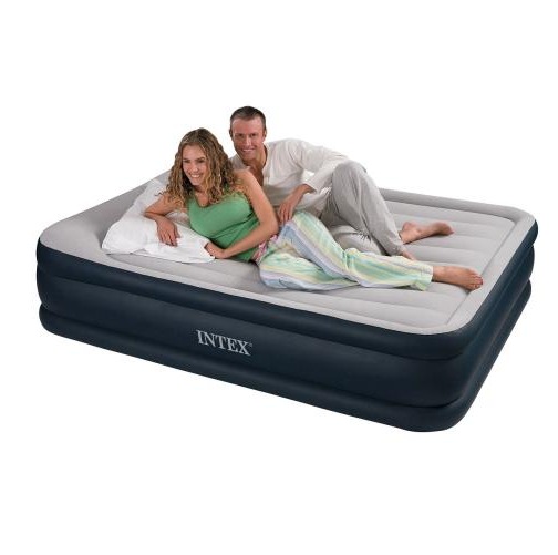 Надувная кровать Rising Comfort 157х203х48 см, с встроенным насосом 220 В