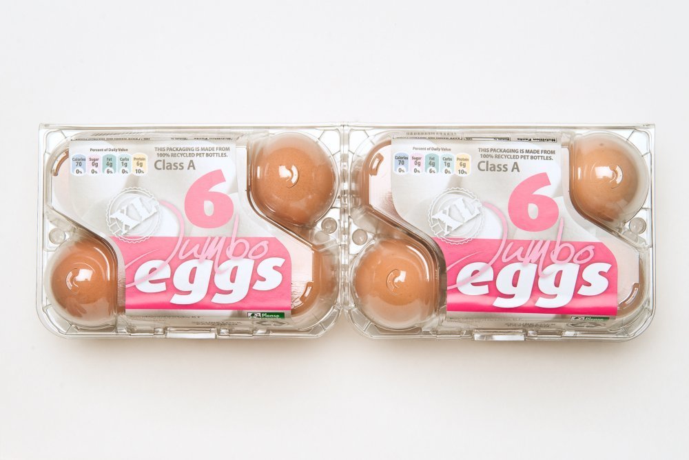 Упаковка для яиц 2x6  из r-PET