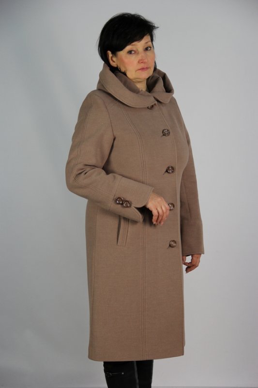 Пальто демисезонное кашемир бежевый p-1045
