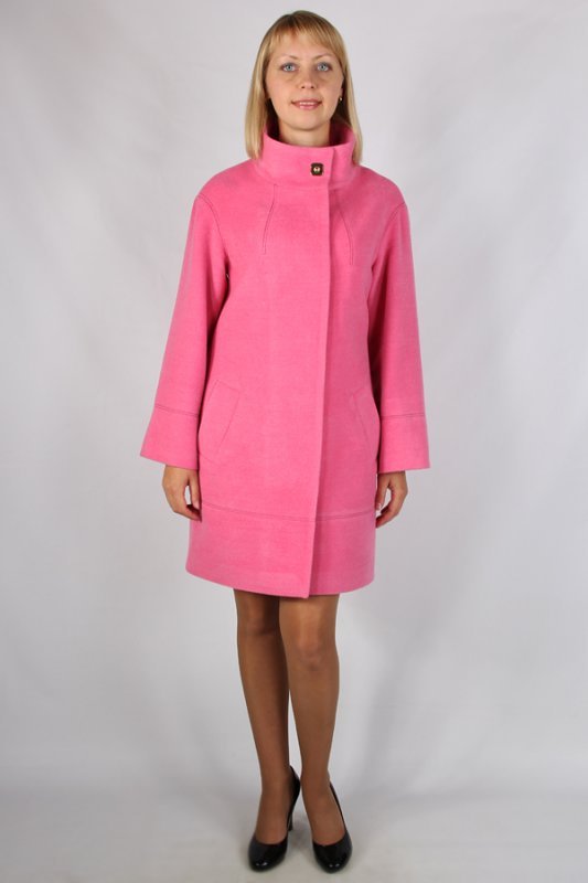 Пальто демисезонное кашемир розовый p-7245