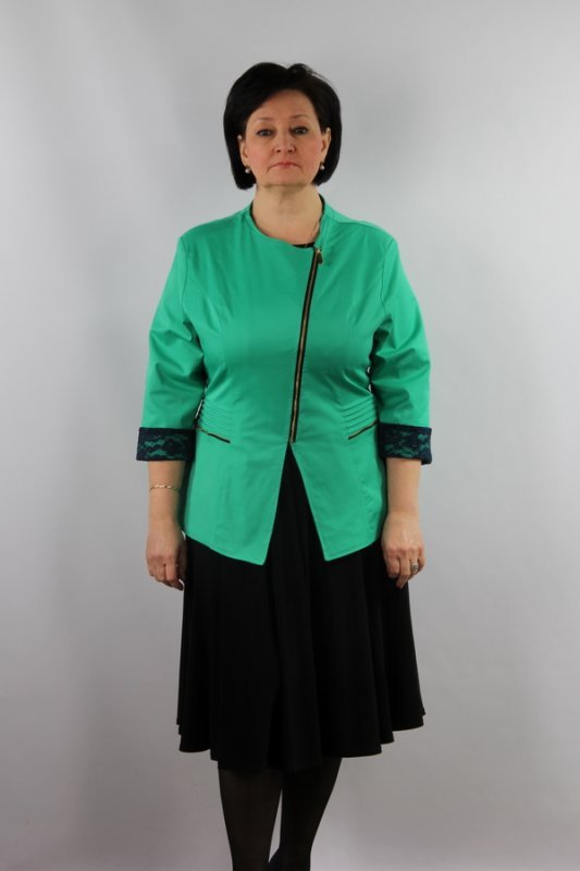 Пиджак коттон с эластаном зеленый pg-0154