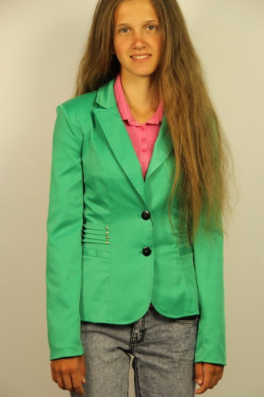 Пиджак коттон с эластаном зеленый pg-0006