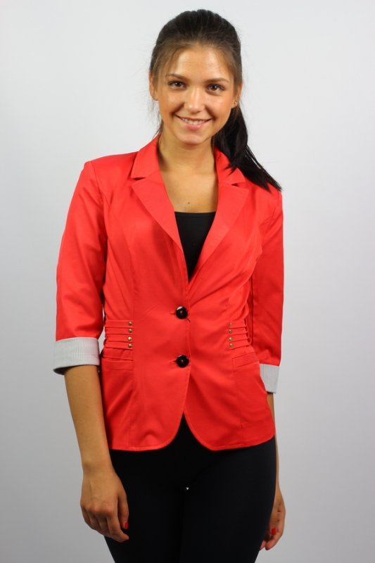 Пиджак коттон с эластаном красный pg-0047