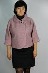 Пальто демисезонное вареная шерсть розовый p-0635
