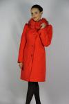 Пальто утепленное кашемир оранжевый pu-7012