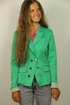 Пиджак коттон с эластаном зеленый pg-0015