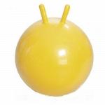 Мяч попрыгун гимнастический с рожками в коробке с насосом (желтый), 40 см Ортосила