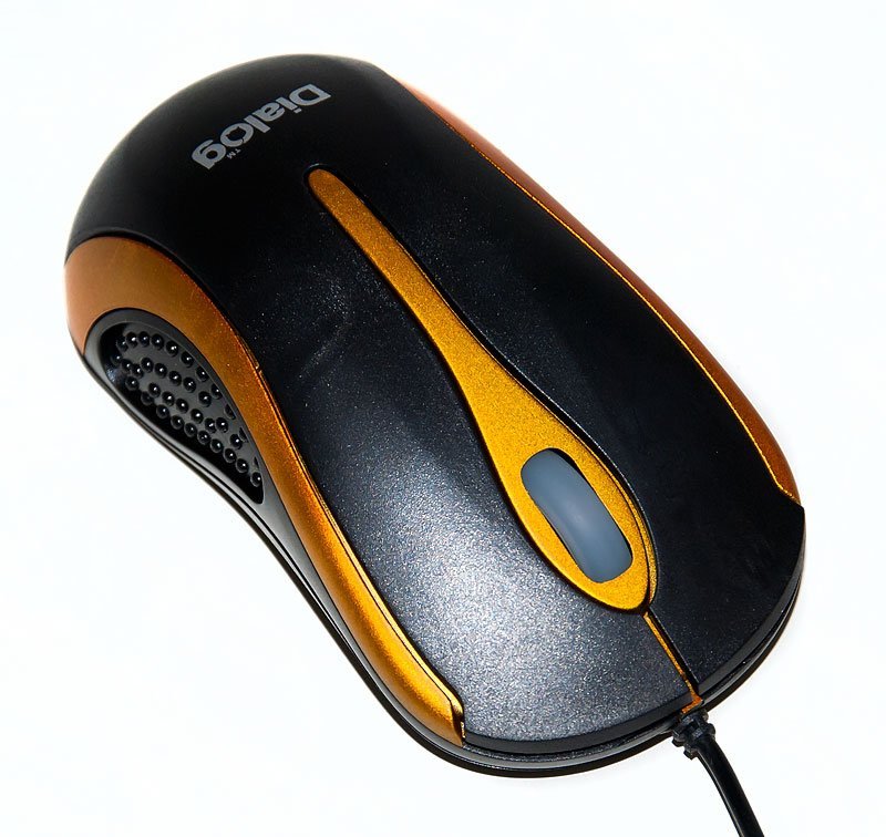Мышь проводная Dialog MOP-10BU Black-Orange USB