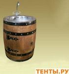 Садовые украшения Бочка умывальник с открывающейся дверцей