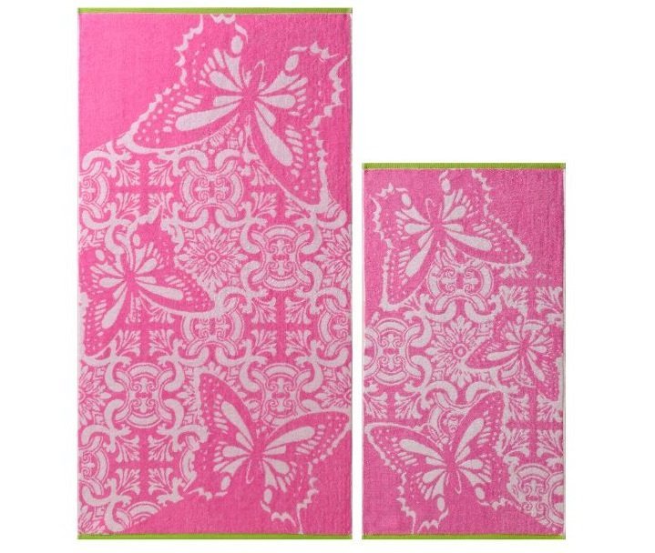 Полотенце махровое пц-3502-1936 70х130 п/т macaone rosa цвет 10000