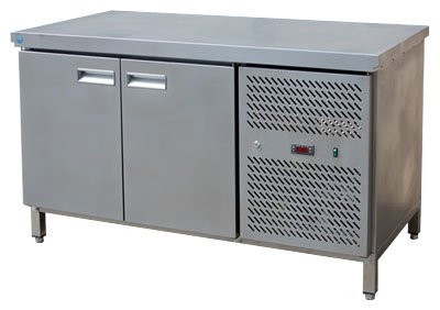 Прилавок  стол  холодильный ПВВ Н -84К-3-1360/6- с внутренним охлаждаемым объёмом, Т=-2…+10оС, полностью нерж.сталь, 220В, 1360х600х850