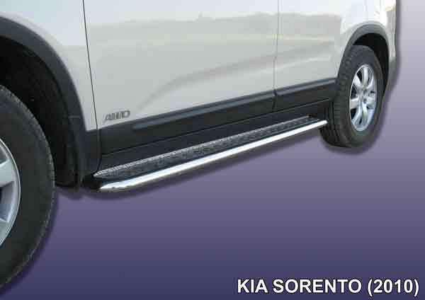 Пороги d42 с листом из нержавеющей стали KIA Sorento (2010) KS10-009