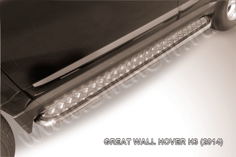 Пороги d42 с листом из нержавеющей стали Great Wall Hover H3 (2014) GWHNR-H3-007