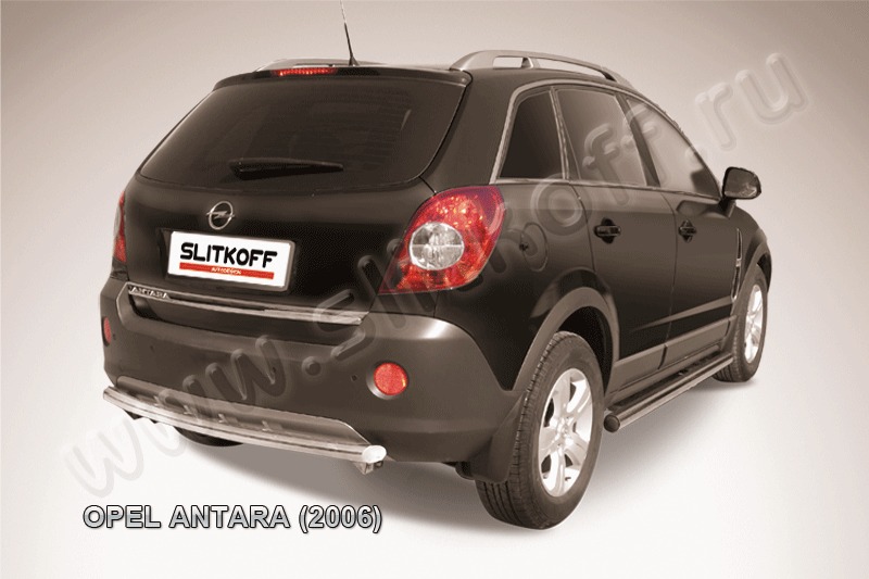 Защита заднего бампера d57 из нержавеющей стали Opel Antara OPAN010