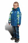 Куртка для мальчика серо-голубой модель 2146