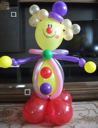 Фигура Клоун из шаров маленький №56