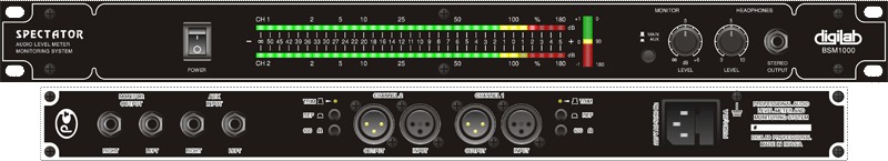 Профессиональный двухканальный измеритель уровня аудио сигнала BSM-1000