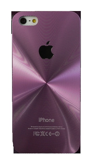 Крышка CJD рефленая для iPhone 5 бледно-розовая