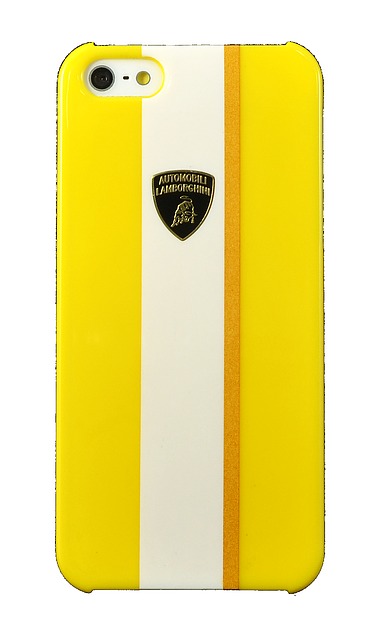 Крышка Lamborghini Gallardo для iPhone 5 жёлтая