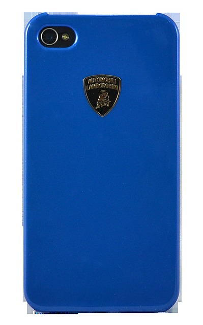 Крышка Lamborghini Diablo для iPhone 4 синий