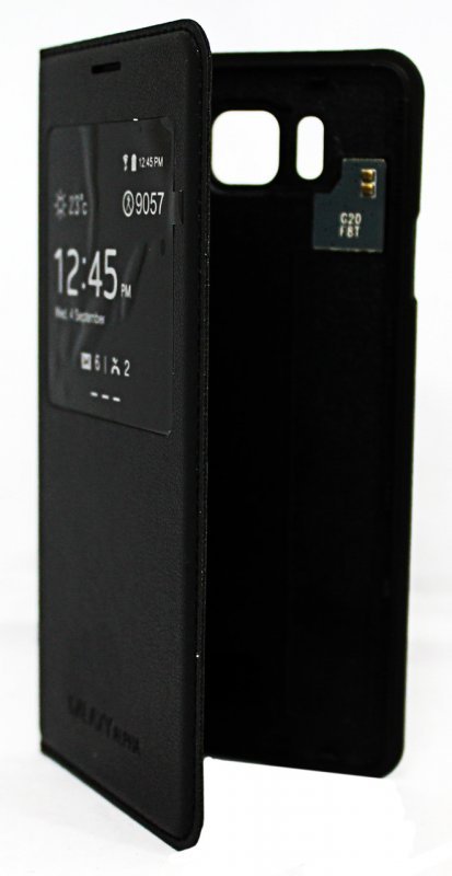 Чехол-книжка для Samsung Galaxy Alpha. чёрный