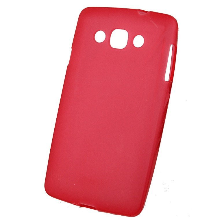 Чехол силиконовый матовый для LG L60 красный