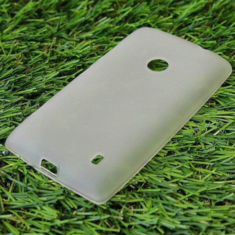Чехол силиконовый матовый для Nokia lumia 520 белый
