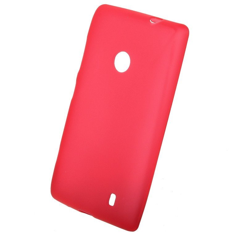 Чехол силиконовый матовый для Nokia lumia 520 красный