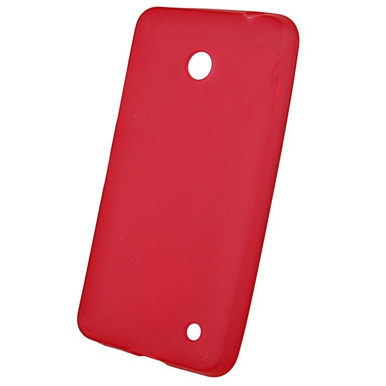 Чехол силиконовый матовый для Nokia lumia 630 красный