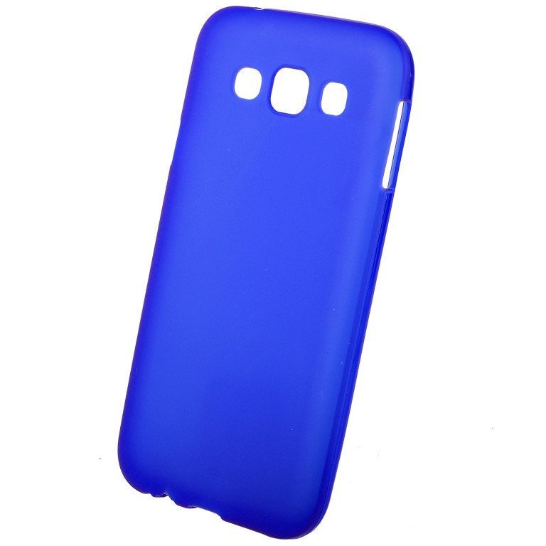 Чехол силиконовый матовый для Samsung Galaxy E5 синий