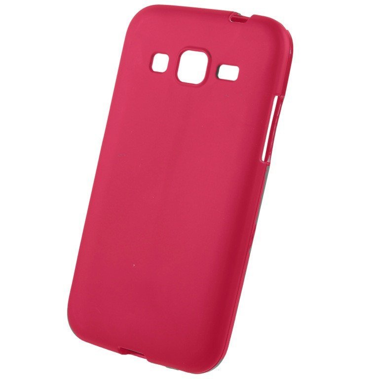 Чехол силиконовый матовый для Samsung Galaxy CORE prime красный