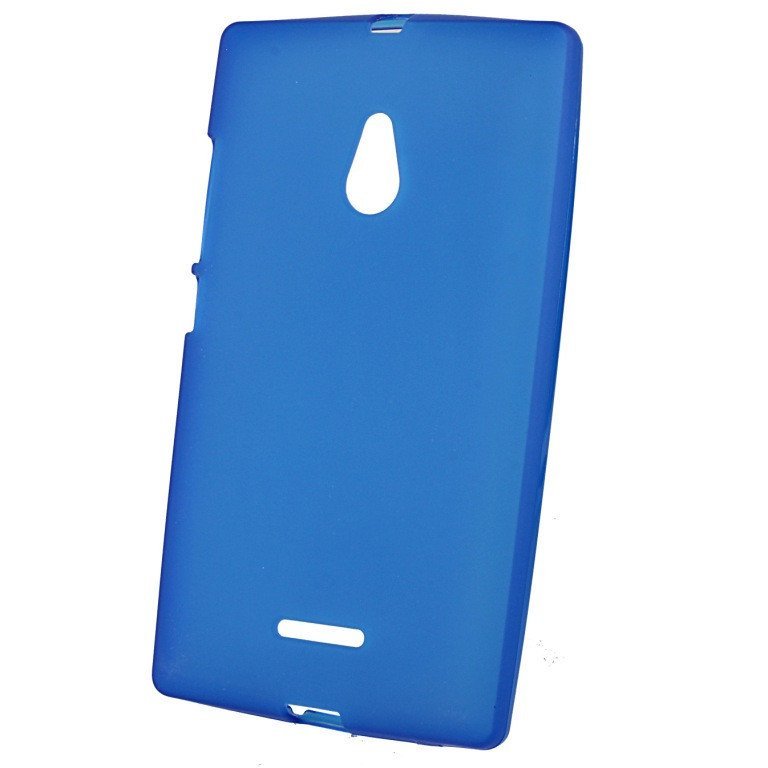 Чехол силиконовый матовый для Nokia lumia XL синий