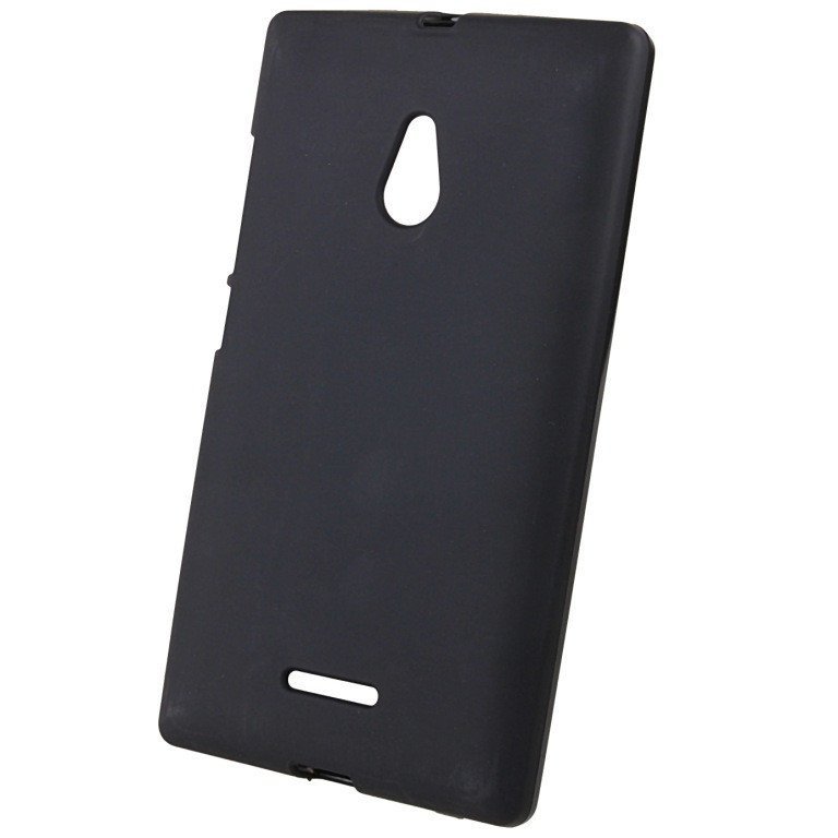 Чехол силиконовый матовый для Nokia lumia XL черный