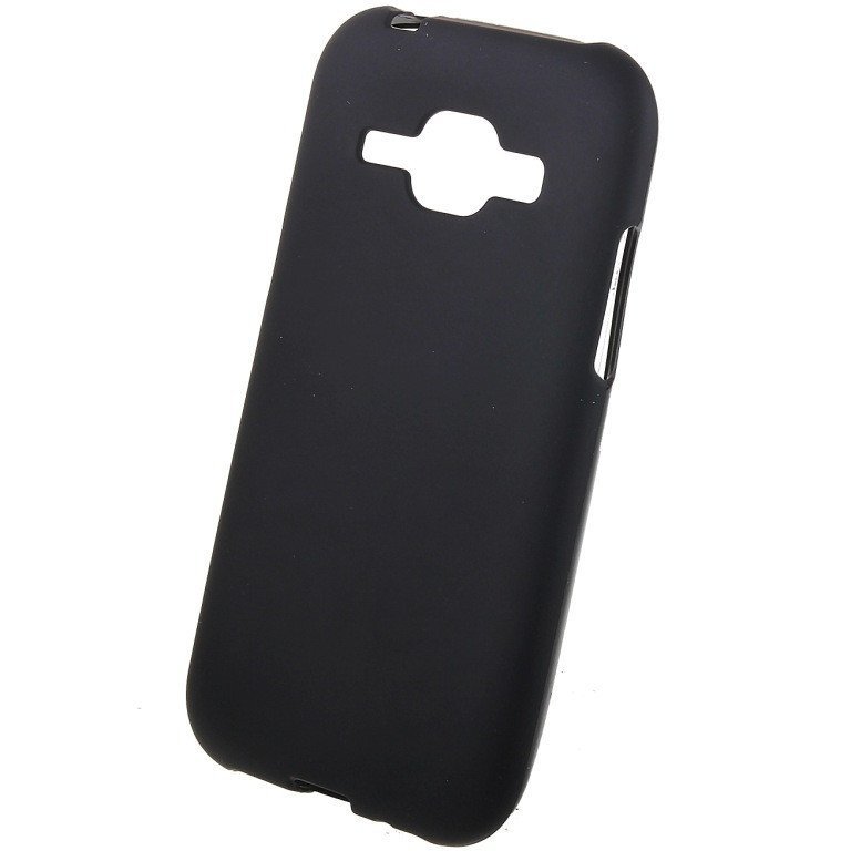 Чехол силиконовый матовый для Samsung Galaxy J1 черный