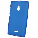 Чехол силиконовый матовый для Nokia lumia XL синий