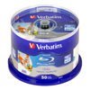 Диск BD-R 25Gb Verbatim 6x cake 50 Printable No-ID (43812)