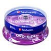 Диск DVD+R 8,5Gb DL Verbatim 8x cake 25 (43757)