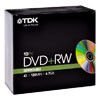 Диск DVD+RW 4.7Gb,  TDK  4x slim (t19522)