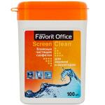 Favorit-Office влажные салфетки -Screen Clean -для экранов, малая туба 100