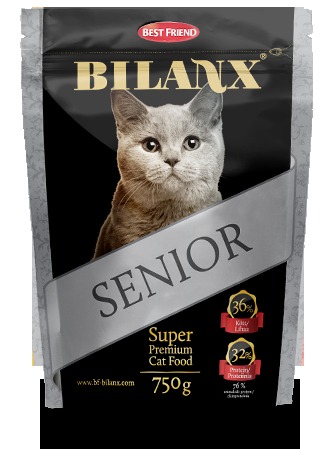 BILANX Senior супер премиум корм для кошек 9 лет и старше
