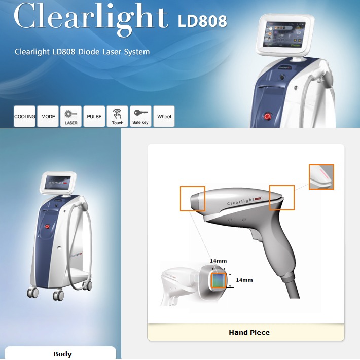 clearlight ld808 диодный лазер для эпиляции