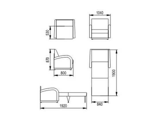 Кресло-кровать Стандарт 85 см