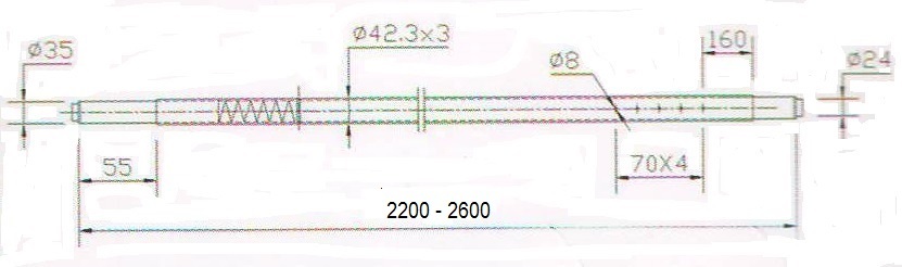 Штанга крепления грузовика 33500