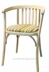 Венский деревянный стул-кресло Алекс с мягким сиденьем