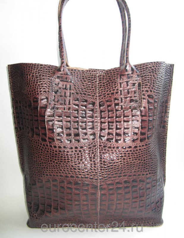 Большая бордовая сумка женская из натуральной кожи