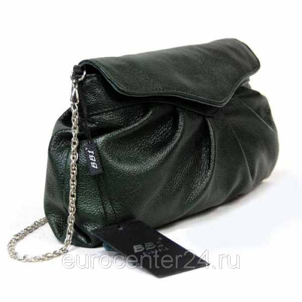 Кожаная сумка-клатч  Зеленый 940049