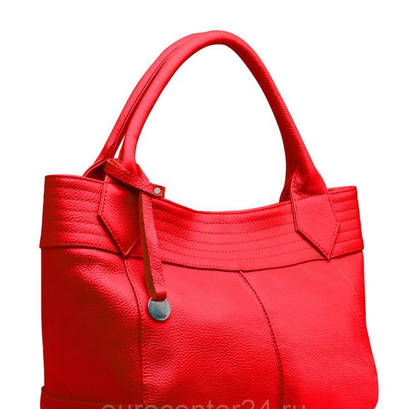 Красная женская сумка кожаная B00241