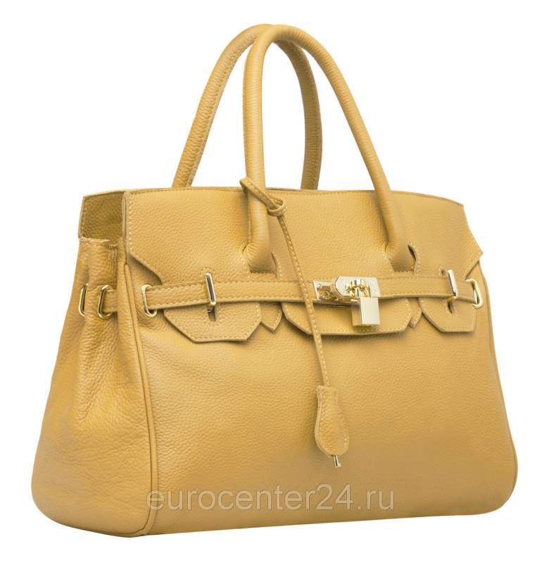 Желтая женская кожаная сумочка B00229